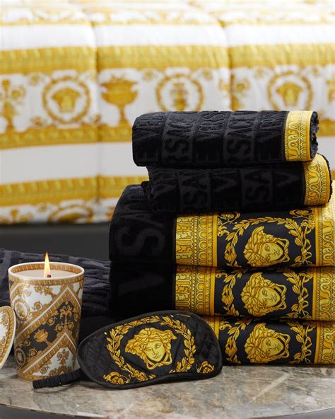 versace bath towel set|Versace throw blanket.